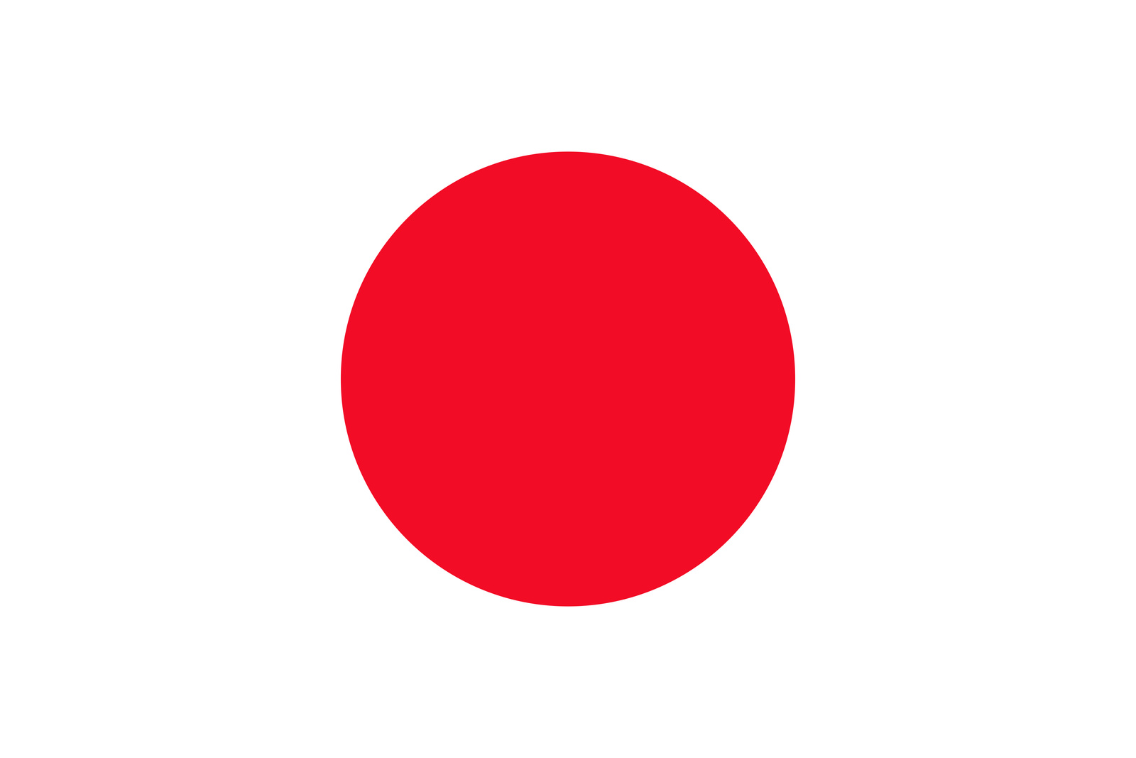 Cutout Image of the Flag of Japan